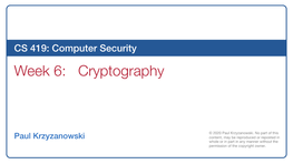 Cryptography