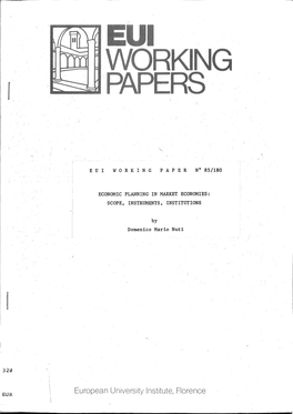 Economic Planning in Market Economies: Scope, Instruments, Institutions