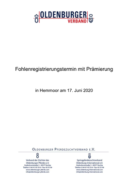 Prämierungstermin Hemmoor, 17. Juni