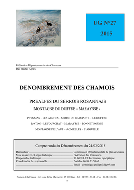 Ug N°27 2015 Denombrement Des Chamois