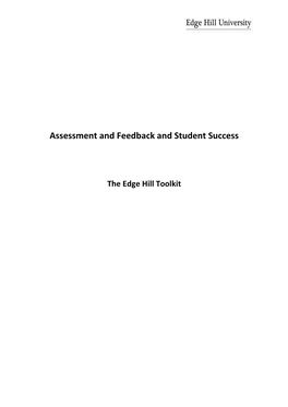 Assessment and Feedback and Student Success