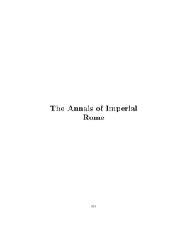 The Annals of Imperial Rome