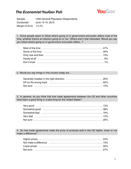 The Economist/Yougov Poll