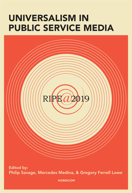 Ripe 2019: Universalism in Public Service Media