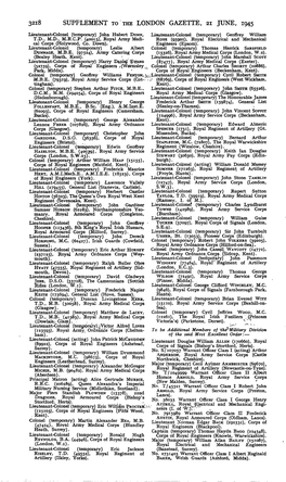 32I8 SUPPLEMENT to the LONDON GAZETTE, 21 JUNE, 1945