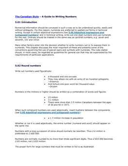 The Canadian Style – a Guide to Writing Numbers
