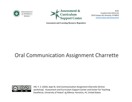 Oral Communication Assignment Charrette