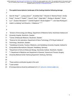 The Spatial Transcriptomic Landscape of the Healing Intestine Following Damage 2