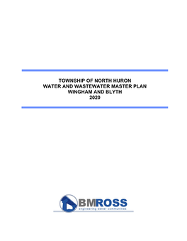 Township of North Huron Water and Wastewater Master Plan Wingham and Blyth 2020
