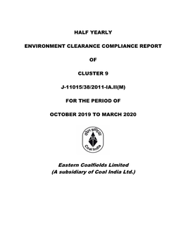 Eastern Coalfields Limited (A Subsidiary of Coal India Ltd.)