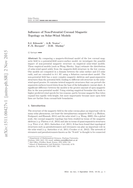 Influence of Non-Potential Coronal Magnetic Topology on Solar-Wind