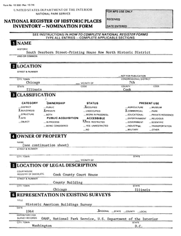 National Register of Historic Places Inventory -- Nomination Form