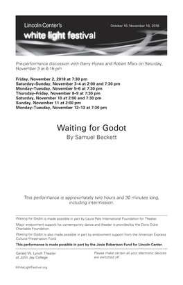 Waiting for Godot by Samuel Beckett