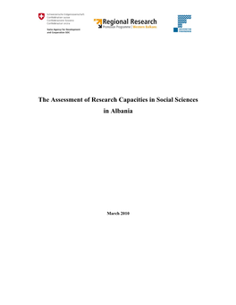 The Assessment of Research Capacities in Social Sciences in Albania