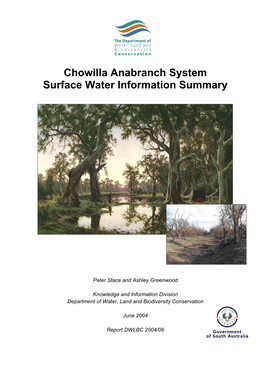 Chowilla Anabranch System Surface Water Information Summary