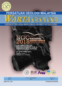 WARTA GEOLOGI NEWSLETTER of the GEOLOGICAL SOCIETY of MALAYSIA