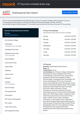 277 Bus Time Schedule & Line Route