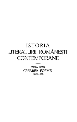 Istoria Literaturii Romane$11 Contemporane
