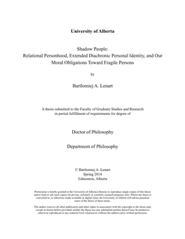 Relational Personhood, Extended Diachronic Personal Identity, and Our Moral Obligations Toward Fragile Persons