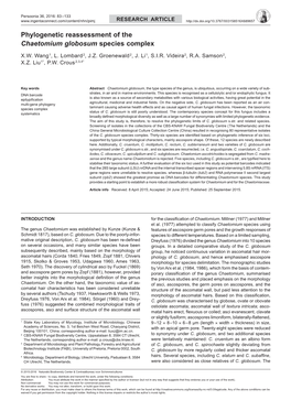 Phylogenetic Reassessment of the Chaetomium Globosum Species Complex