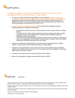 Invokana® (Canagliflozin), Invokamet® (Canagliflozin/Metformin) and Invokamet XR (Canagliflozin/Metformin Extended-Release) – Label Updates