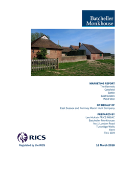 MARKETING REPORT the Kennels Catsfield Battle East Sussex TN33 9DU