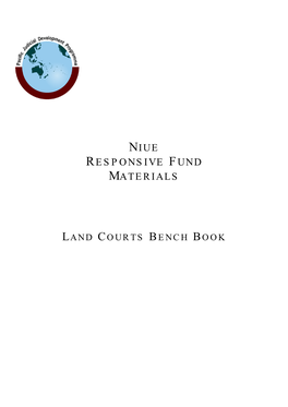The Land Court of Niue Bench Book