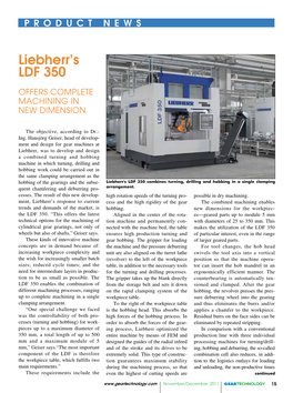 Liebherr's LDF 350 Offers Complete Machining in New Dimension