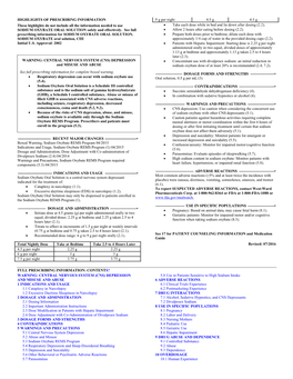 Label for SODIUM OXYBATE Oral Solution