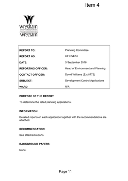 Agenda Document for Planning Committee, 05/09/2016