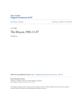 The Ithacan, 1985-11-07