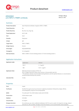 Anti-FBP17 / FNBP1 Antibody (ARG63662)