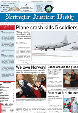 Plane Crash Kills 5 Soldiers