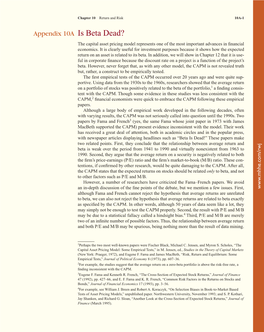 Is Beta Dead? the Capital Asset Pricing Model Represents One of the Most Important Advances in ﬁ Nancial Economics