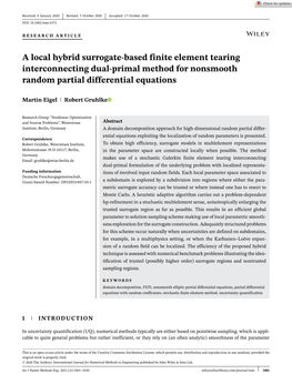 A Local Hybrid Surrogate‐Based Finite Element Tearing Interconnecting