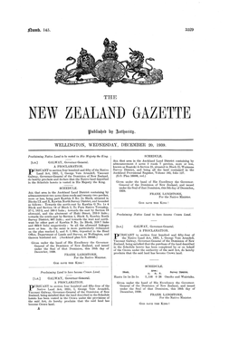 New Zealand G·Azette
