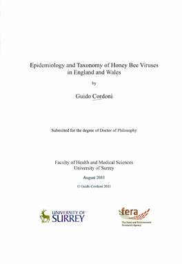 H SURREY the Food and Environment Research Agency Proquest Number: U583701