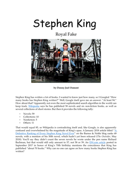 Stephen King Royal Fake