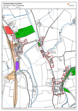 Yorkshire Dales Local Plan Inset Map 42 - Horton in Ribblesdale Scale 1:3500 Version 2.0