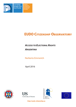 Eudo Citizenship Observatory Access to Electoral Rights Argentina