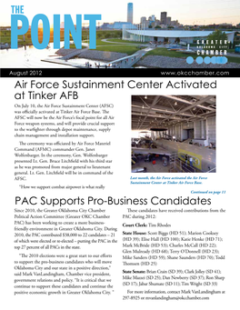 Air Force Sustainment Center Activated at Tinker AFB PAC