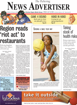 Region Reads 'Riot Act' to Restaurants