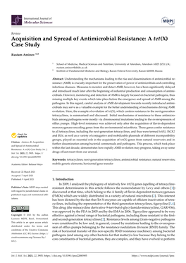 Acquisition and Spread of Antimicrobial Resistance: a Tet(X) Case Study