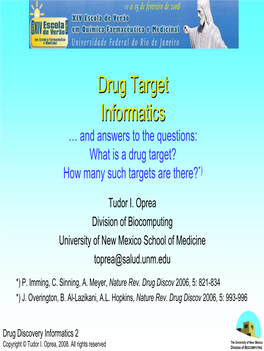 Drug Target Informatics