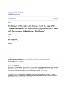 First Report of Developmental Changes Inside