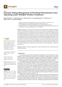 Dynamic Rating Management of Overhead Transmission Lines Operating Under Multiple Weather Conditions