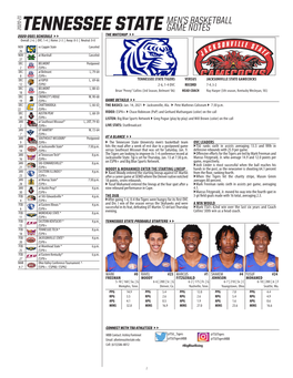 Men's Basketball Game Notes