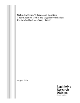 NE Legislative Districts