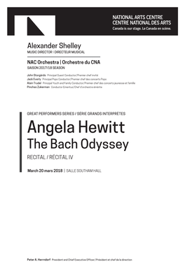 Angela Hewitt the Bach Odyssey RECITAL / RÉCITAL IV