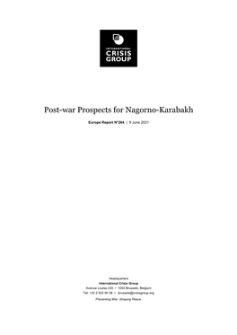 Post-War Prospects for Nagorno-Karabakh